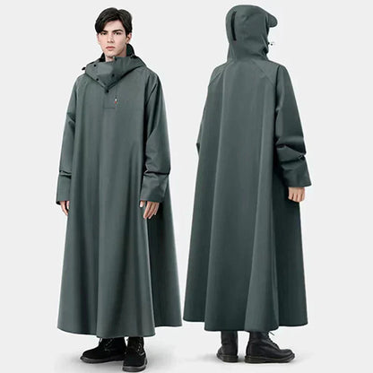 Unisex Lang Regnponcho - Vandtæt & Komfortabel