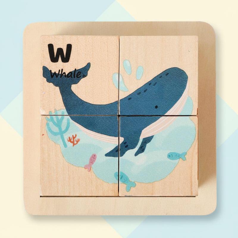 Unisex Montessori Dyretræningspuzzle 6-i-1
