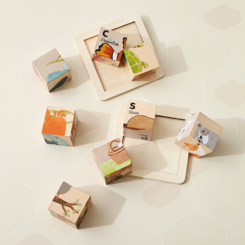 Unisex Montessori Dyretræningspuzzle 6-i-1