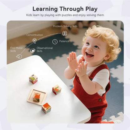 Unisex Montessori Dyretræningspuzzle 6-i-1