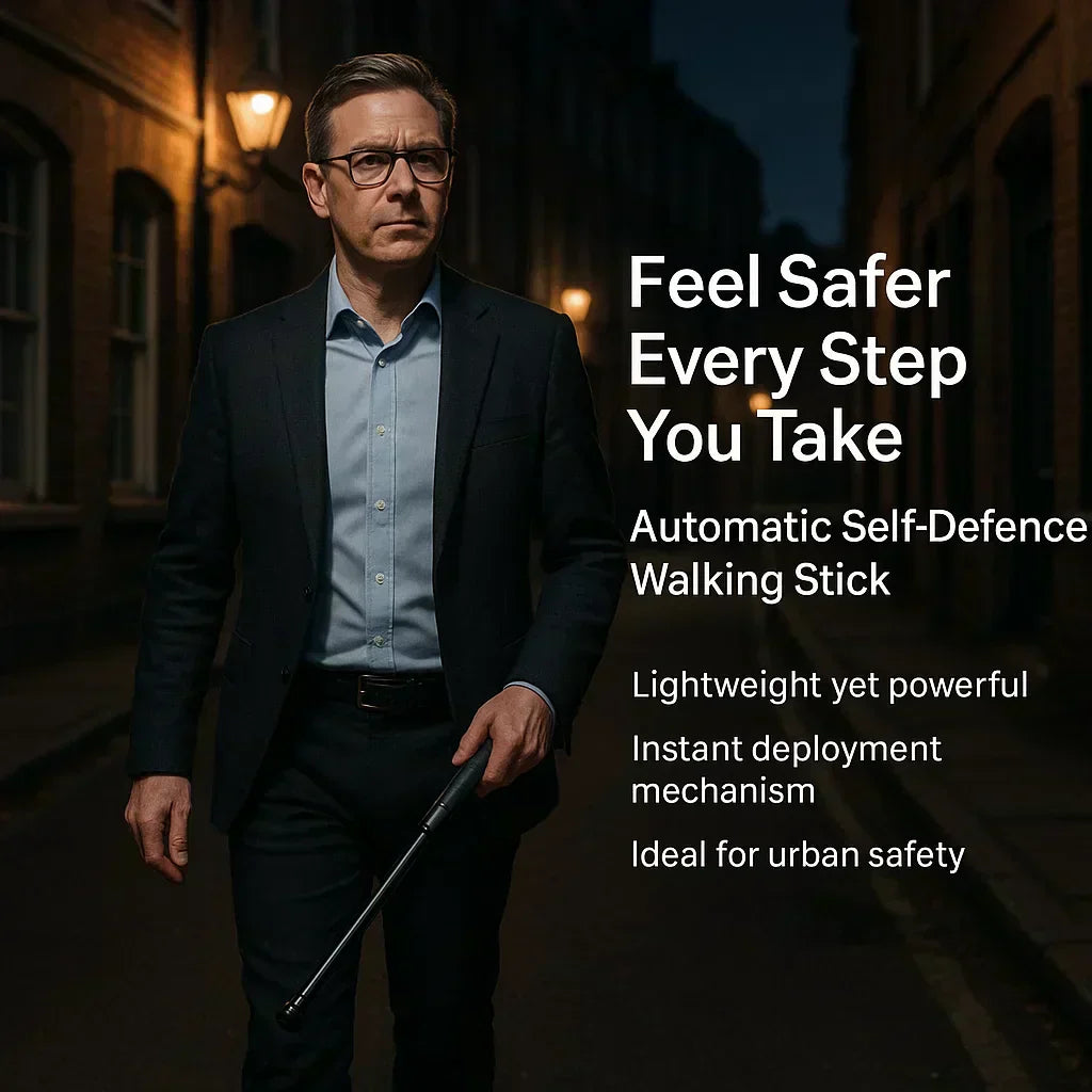 Unisex Selvforsvars Gåstang - Automatisk & Antiskrid Greb
