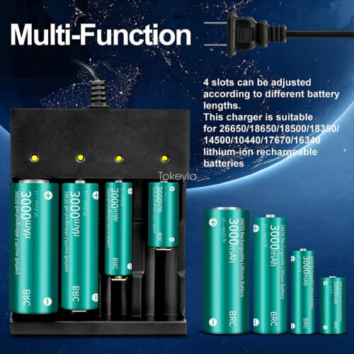 Universal Smart Charger til 18650 26650 Li-ion Batterier