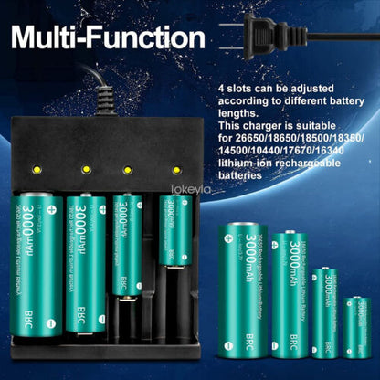 Universal Smart Charger til 18650 26650 Li-ion Batterier