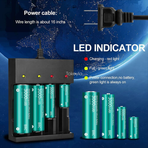 Universal Smart Charger til 18650 26650 Li-ion Batterier