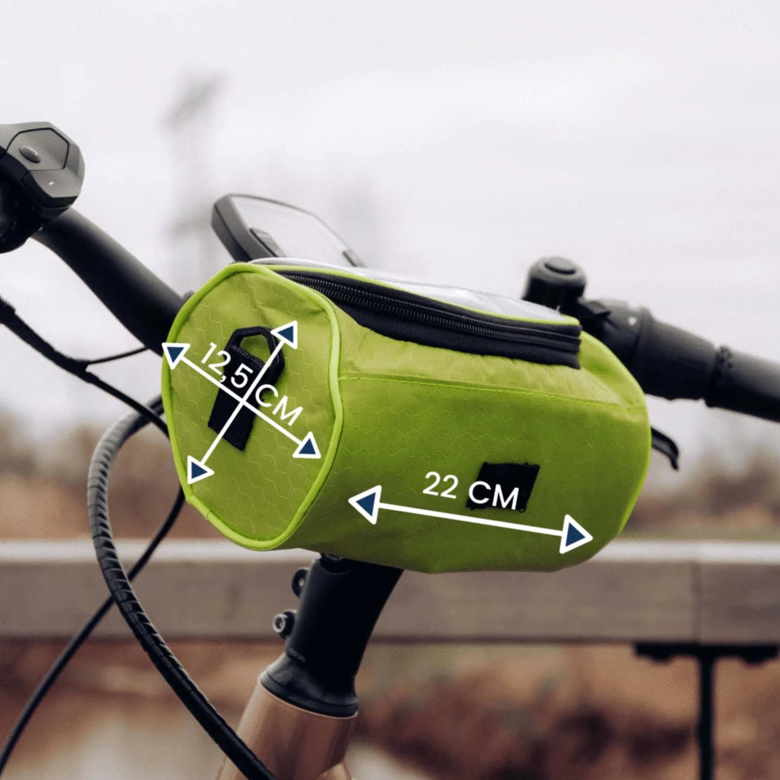 Universal Vandtæt Cykeltaske med Telefonvindue