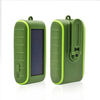 USB Håndsving Solar Power Bank med Lommelygte