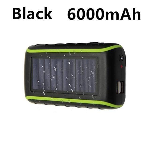 USB Håndsving Solar Power Bank med Lommelygte