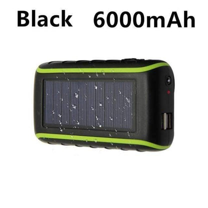USB Håndsving Solar Power Bank med Lommelygte
