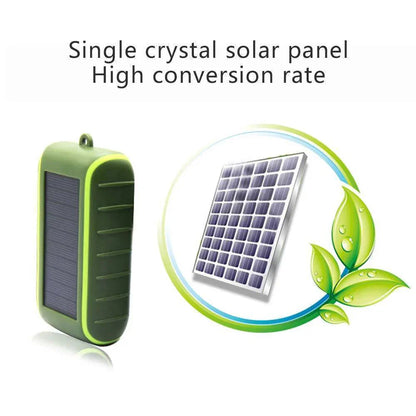 USB Håndsving Solar Power Bank med Lommelygte