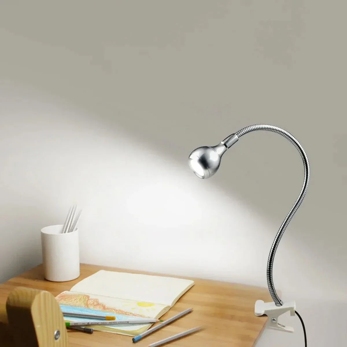 USB LED Læselampe med Fleksibel Arm