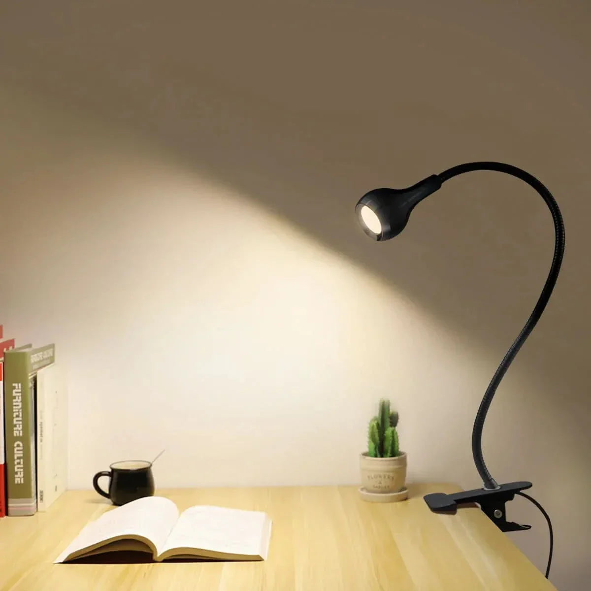 USB LED Læselampe med Fleksibel Arm