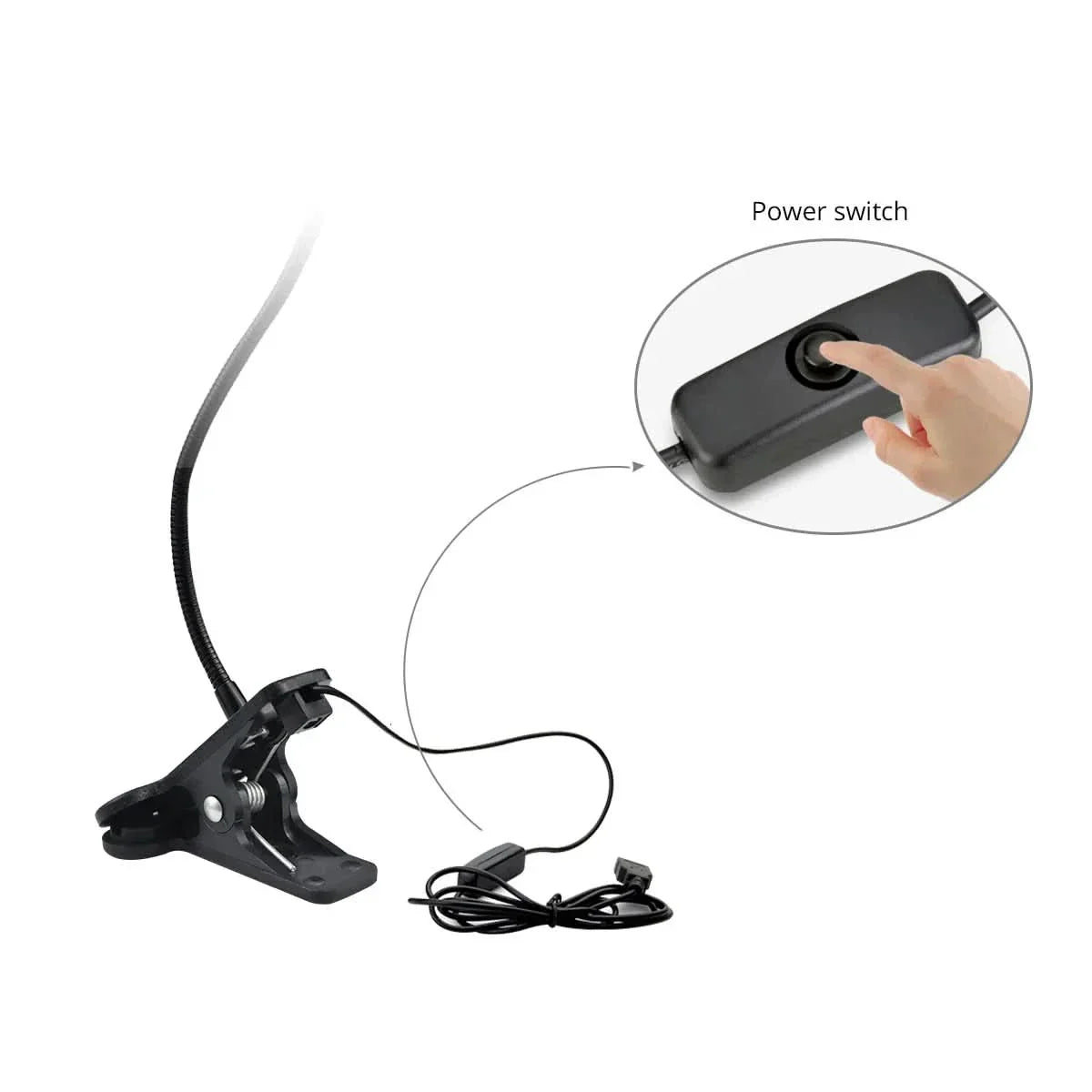 USB LED Læselampe med Fleksibel Arm