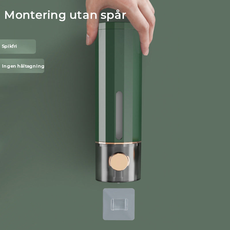 Væghængt Sæbedispenser i Hvid/Mørkegrøn til Bruser