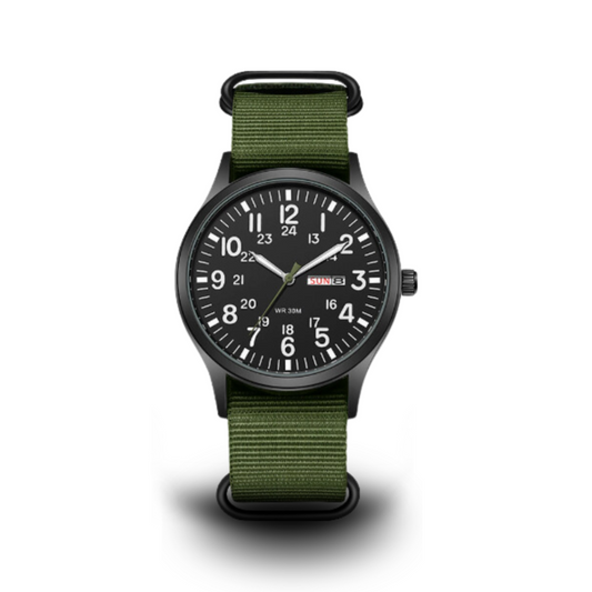 Vandtæt Militær Ur - Taktisk Stil med Luminøs Skive
