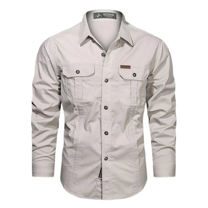 Khaled | Chemise en coton durable pour hommes, destinée à l'extérieur - Image 1