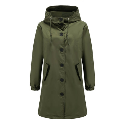 Maude | Manteau Long Trapèze à Capuche pour Femme - Image 5