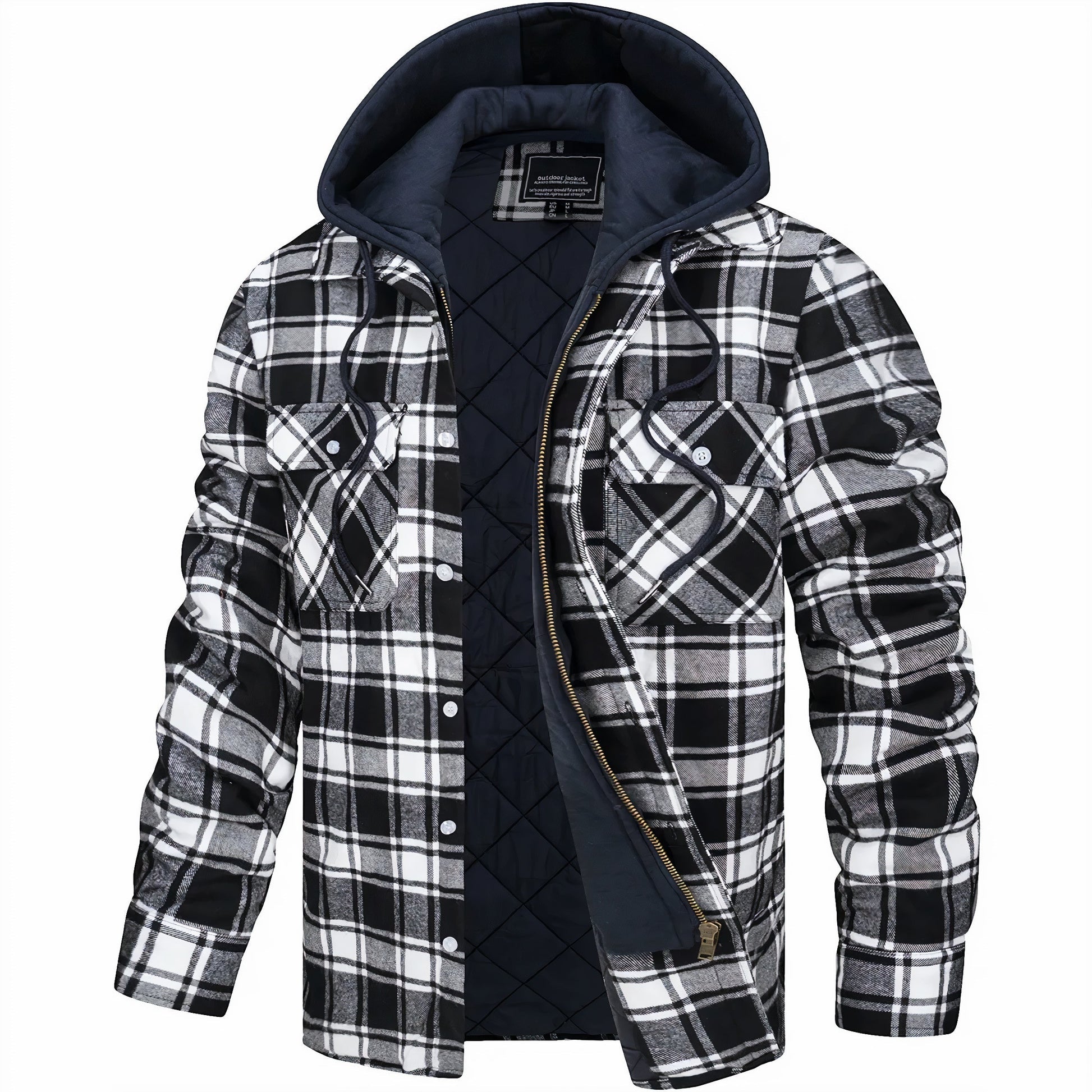 Julio | Veste à Carreaux à Capuche pour Homme - Image 4