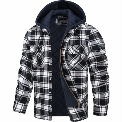 Julio | Veste à Carreaux à Capuche pour Homme - Image 4