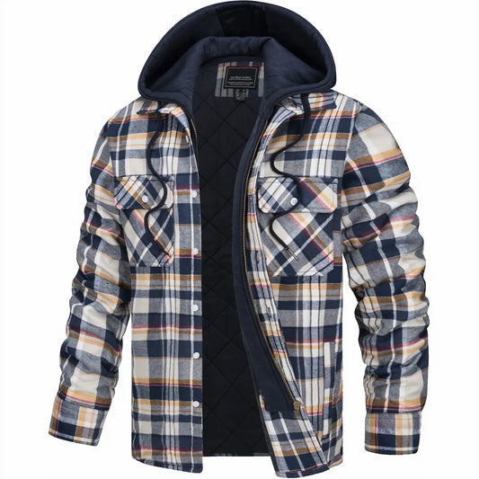 Julio | Veste à Carreaux à Capuche pour Homme - Image 1