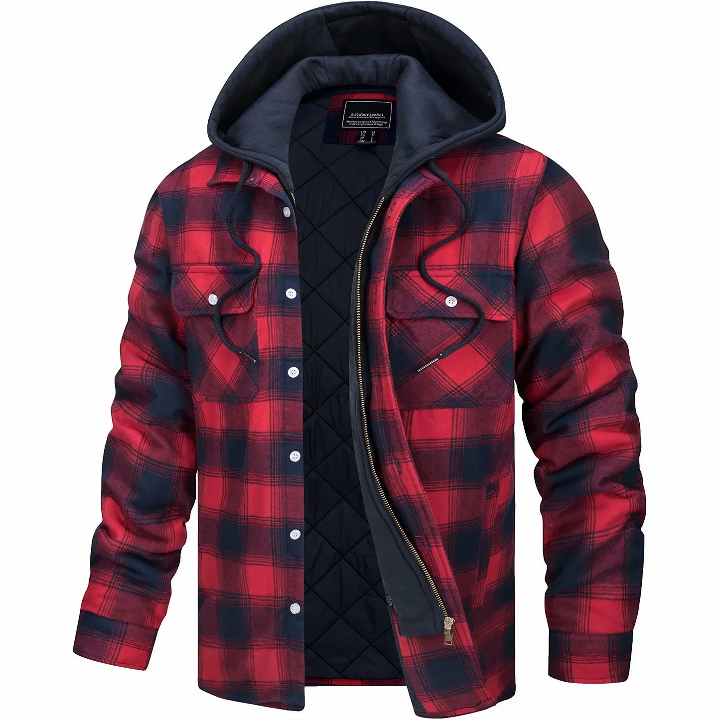 Julio | Veste à Carreaux à Capuche pour Homme - Image 5