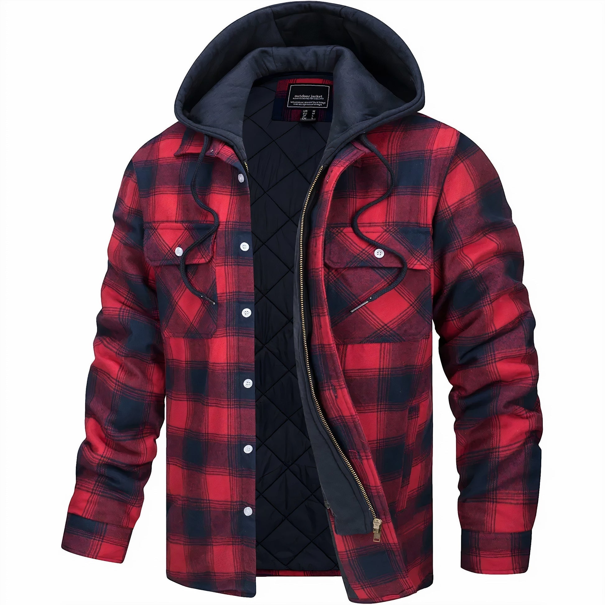 Julio | Veste à Carreaux à Capuche pour Homme - Image 5