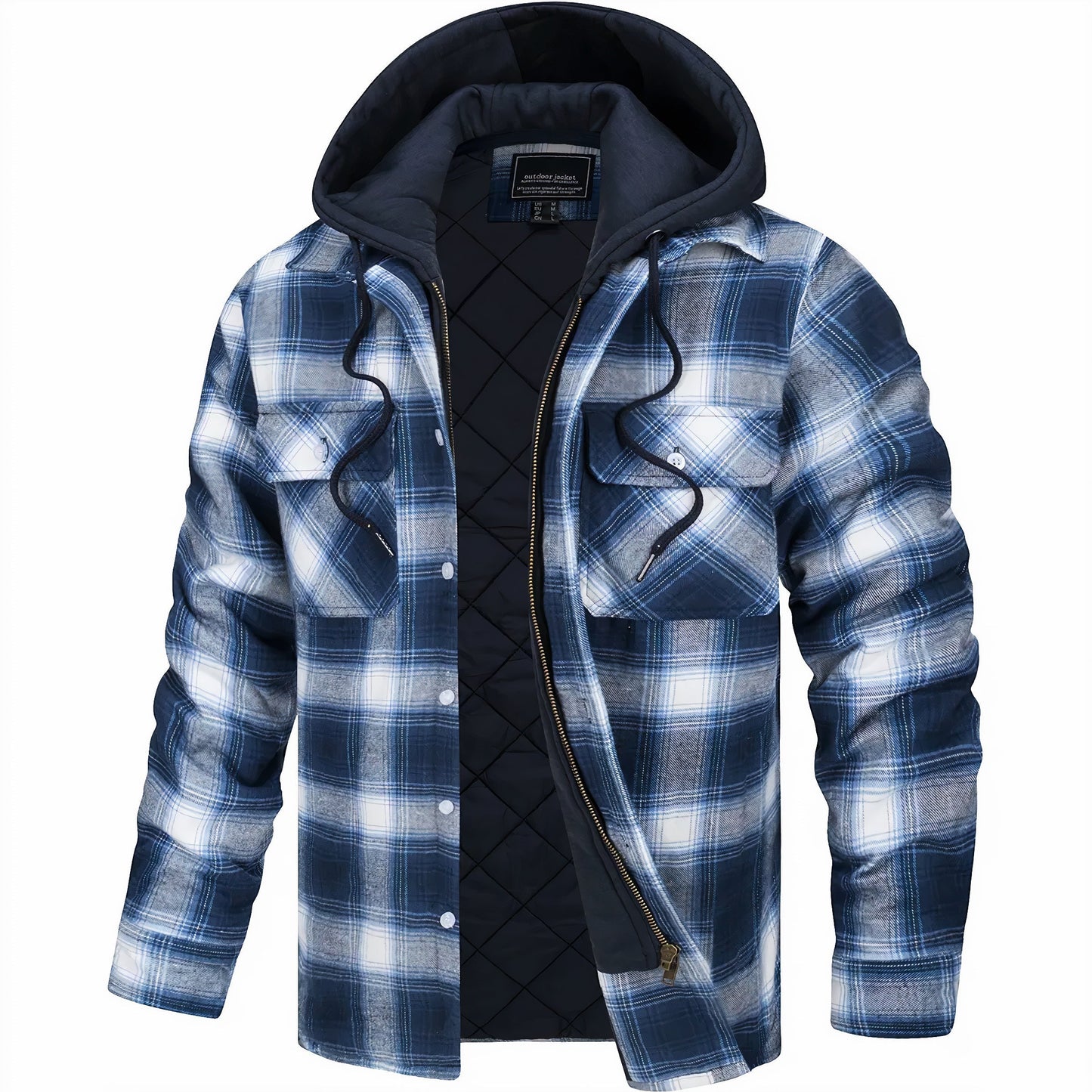 Julio | Veste à Carreaux à Capuche pour Homme - Image 3