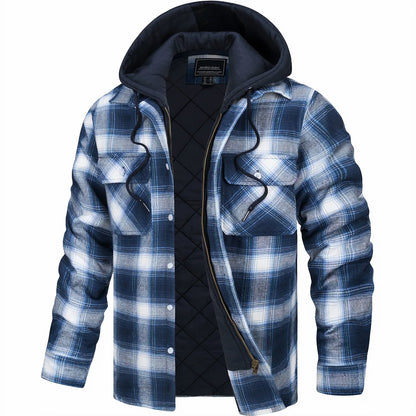 Julio | Veste à Carreaux à Capuche pour Homme - Image 3