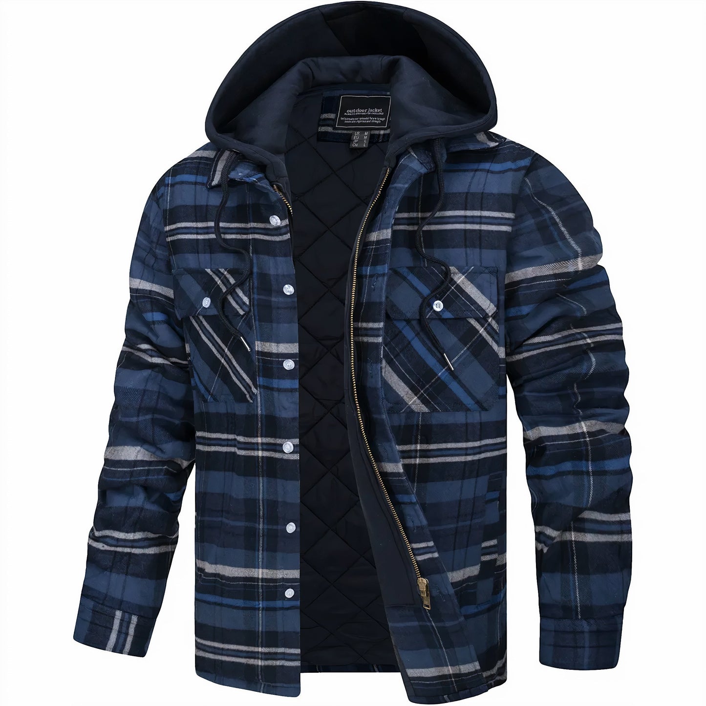 Julio | Veste à Carreaux à Capuche pour Homme - Image 6