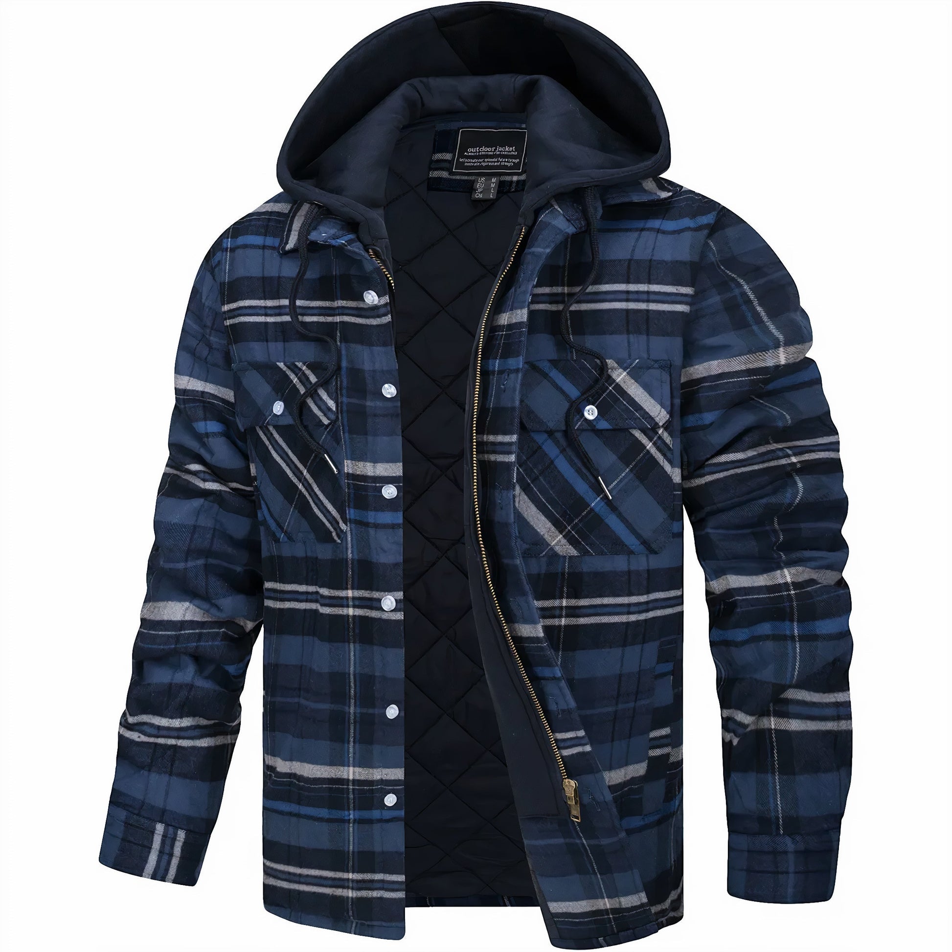 Julio | Veste à Carreaux à Capuche pour Homme - Image 6