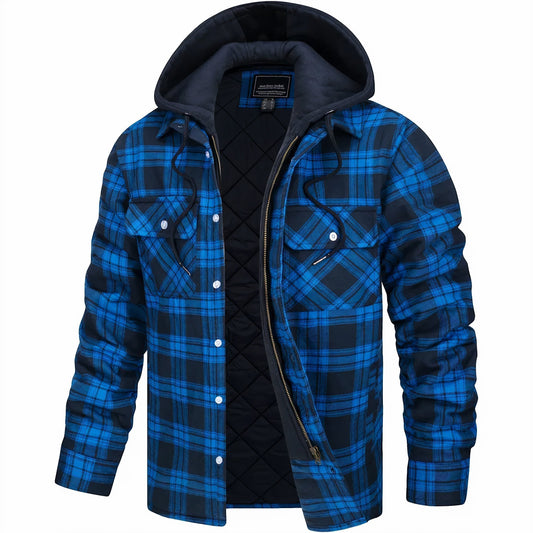 Julio | Veste à Carreaux à Capuche pour Homme - Image 2