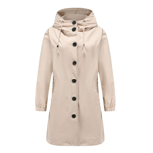 Maude | Manteau Long Trapèze à Capuche pour Femme - Image 1