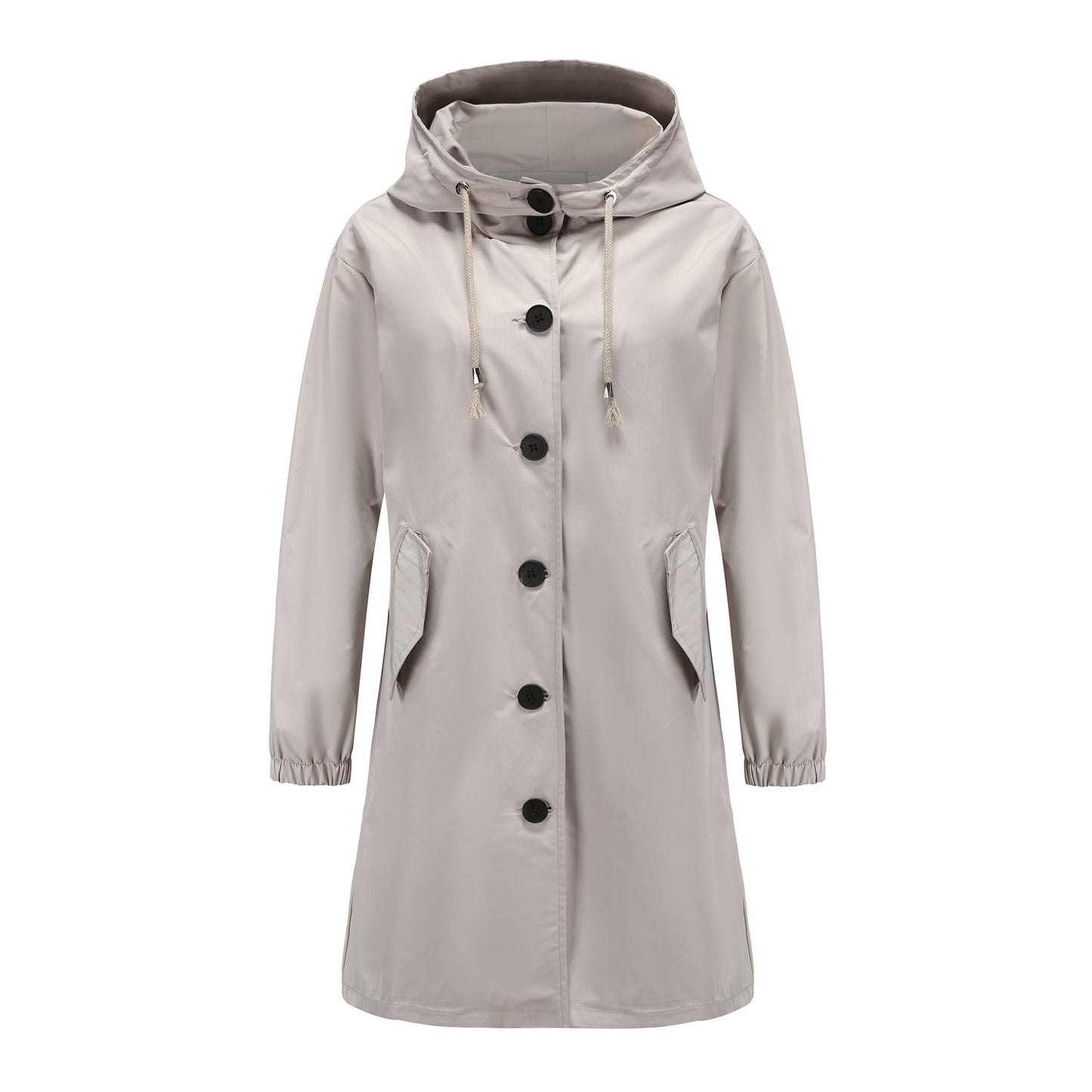 Maude | Manteau Long Trapèze à Capuche pour Femme - Image 4