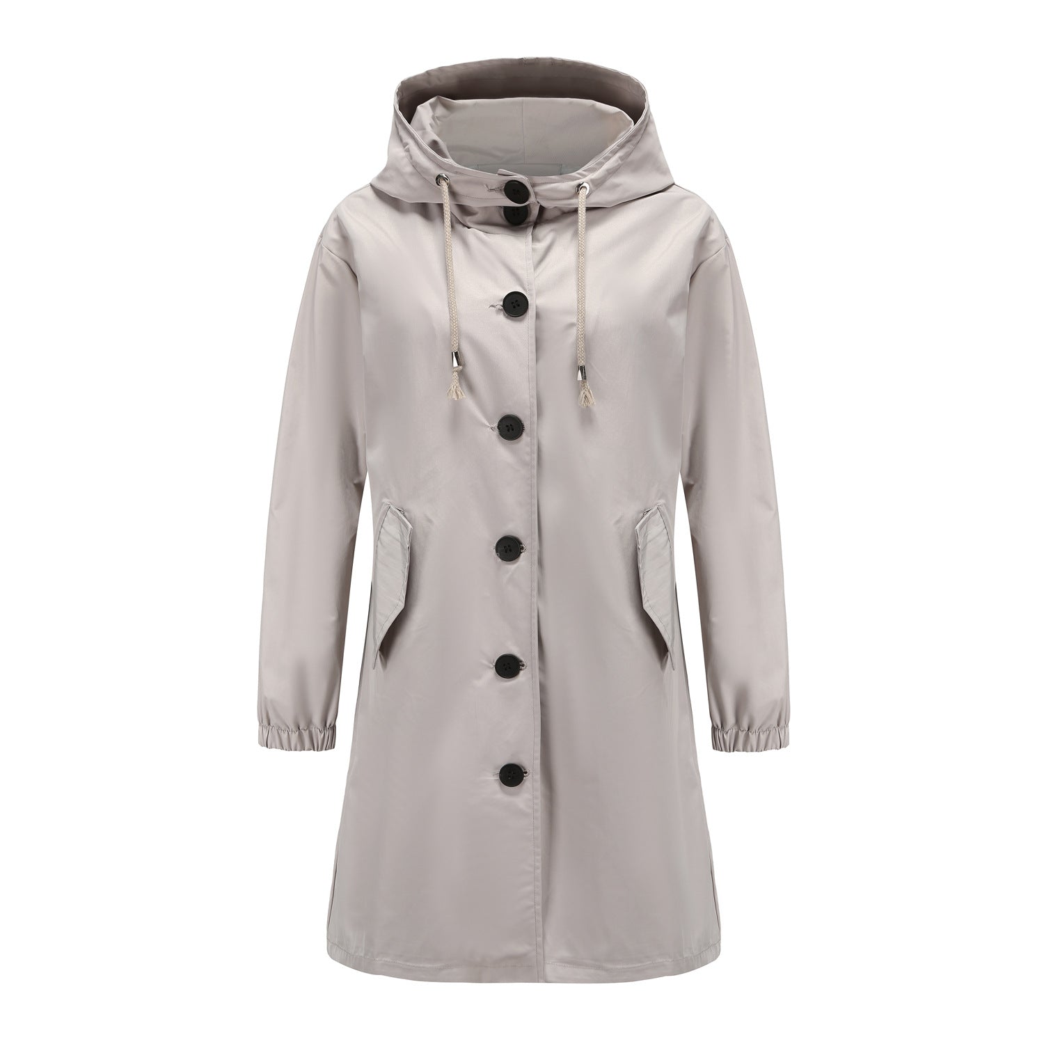 Maude | Manteau Long Trapèze à Capuche pour Femme - Image 4