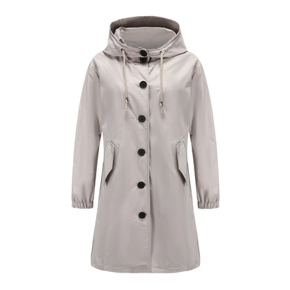 Maude | Manteau Long Trapèze à Capuche pour Femme - Image 4