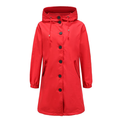 Maude | Manteau Long Trapèze à Capuche pour Femme - Image 8