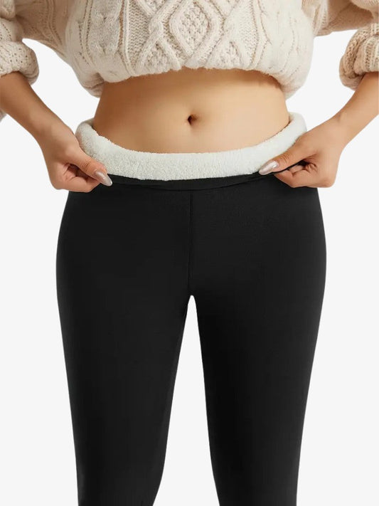 Varm Kvinders Sports Leggings med Høj Talje – Fleece Termiske Leggings til Vinteraktiviteter