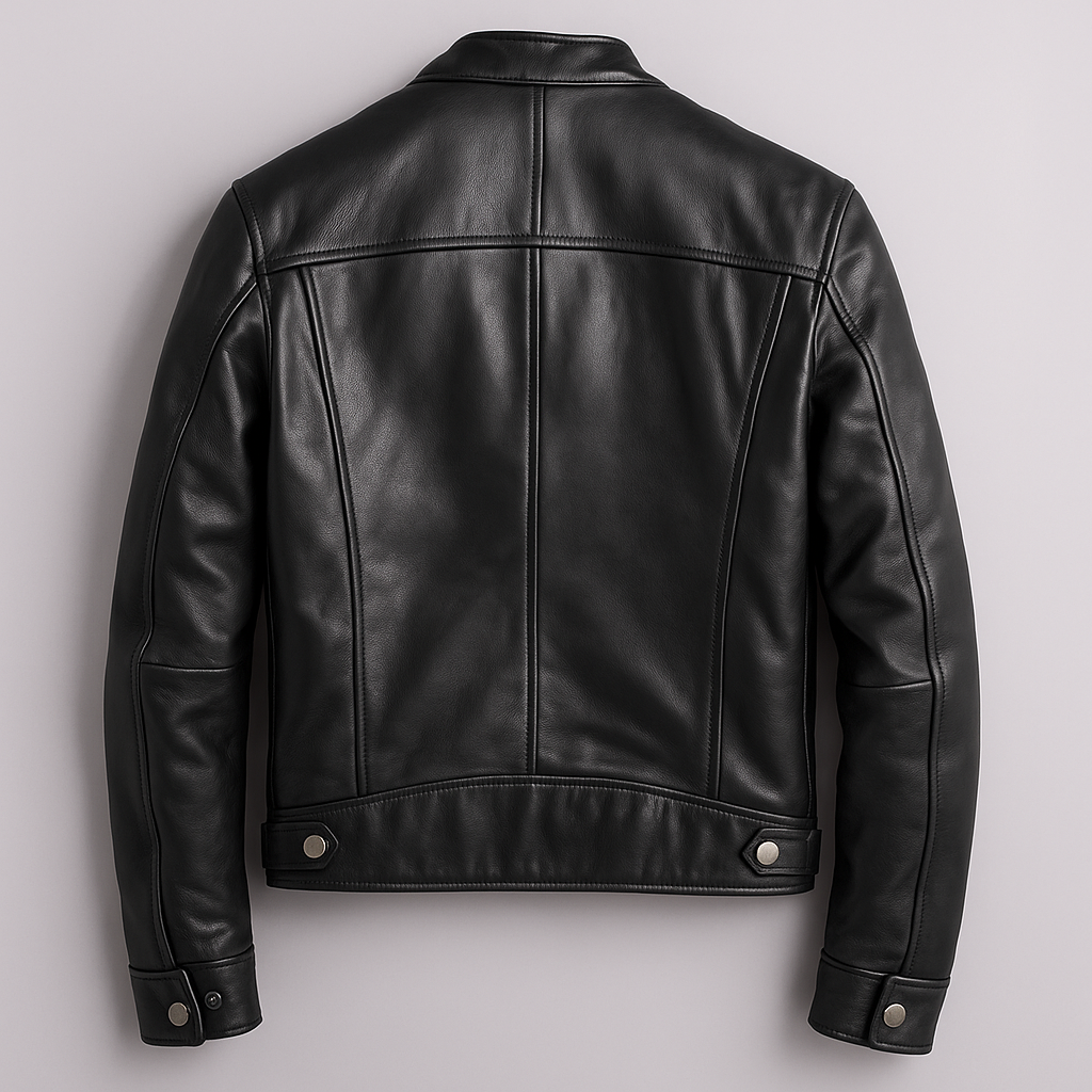 Vintage PU-læderjakke til mænd – Klassisk retro bikerjakke