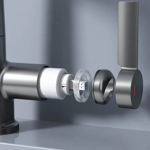 WaterMaster Fleksibel LED Køkken- & Badeværelsesarmatur – 360° Drejelig, Udtziehslange & 5 Spraytilstande