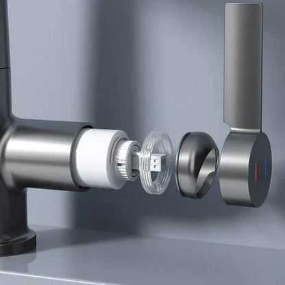WaterMaster Fleksibel LED Køkken- & Badeværelsesarmatur – 360° Drejelig, Udtziehslange & 5 Spraytilstande