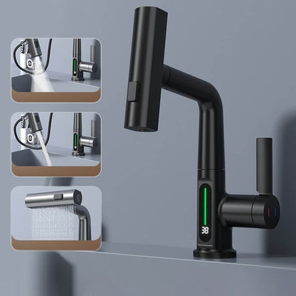 WaterMaster Fleksibel LED Køkken- & Badeværelsesarmatur – 360° Drejelig, Udtziehslange & 5 Spraytilstande