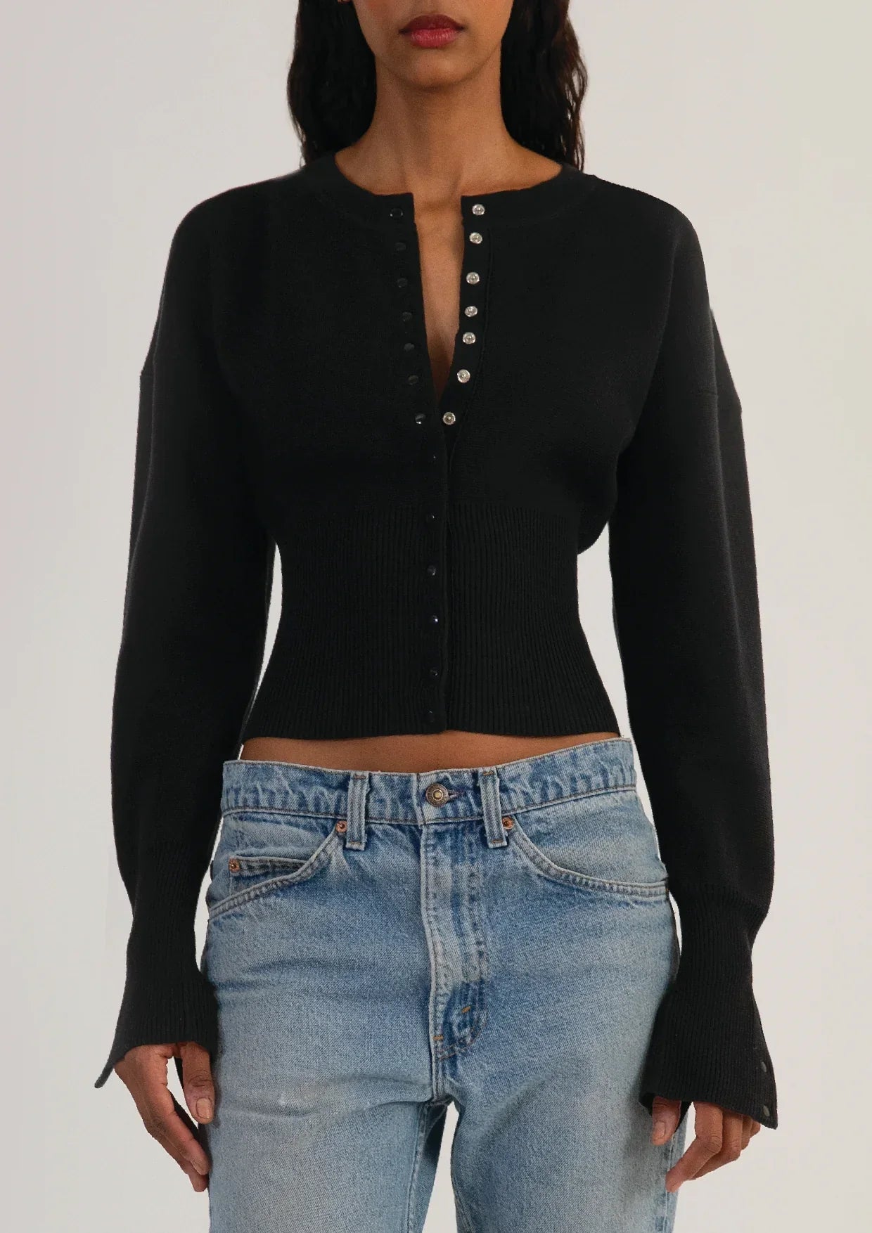 Zahia | Cardigan Ajusté Boutonné Femme - Image 6
