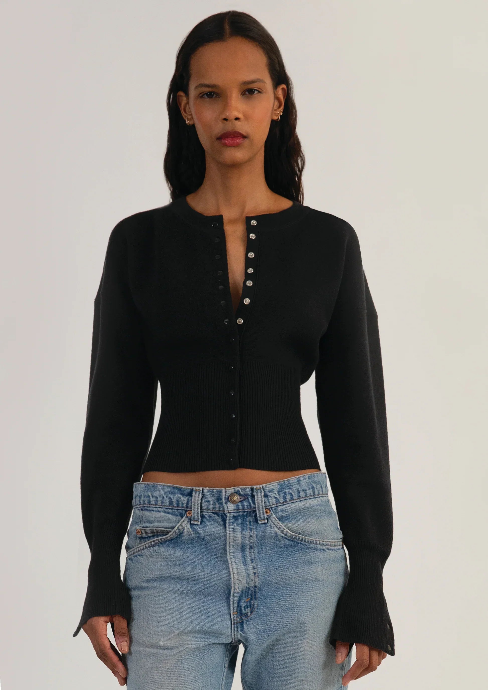 Zahia | Cardigan Ajusté Boutonné Femme - Image 8