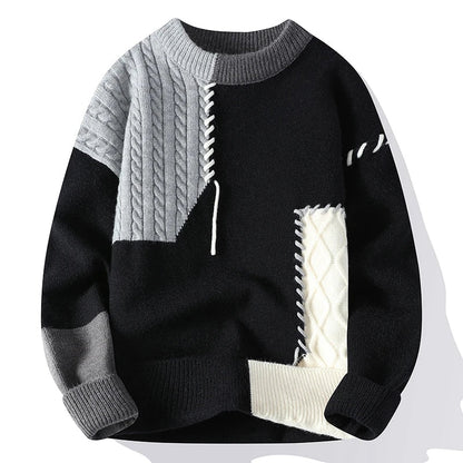 Kassim | Pull en Tricot Color Block pour Homme - Image 2
