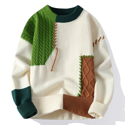 Kassim | Pull en Tricot Color Block pour Homme - Image 3