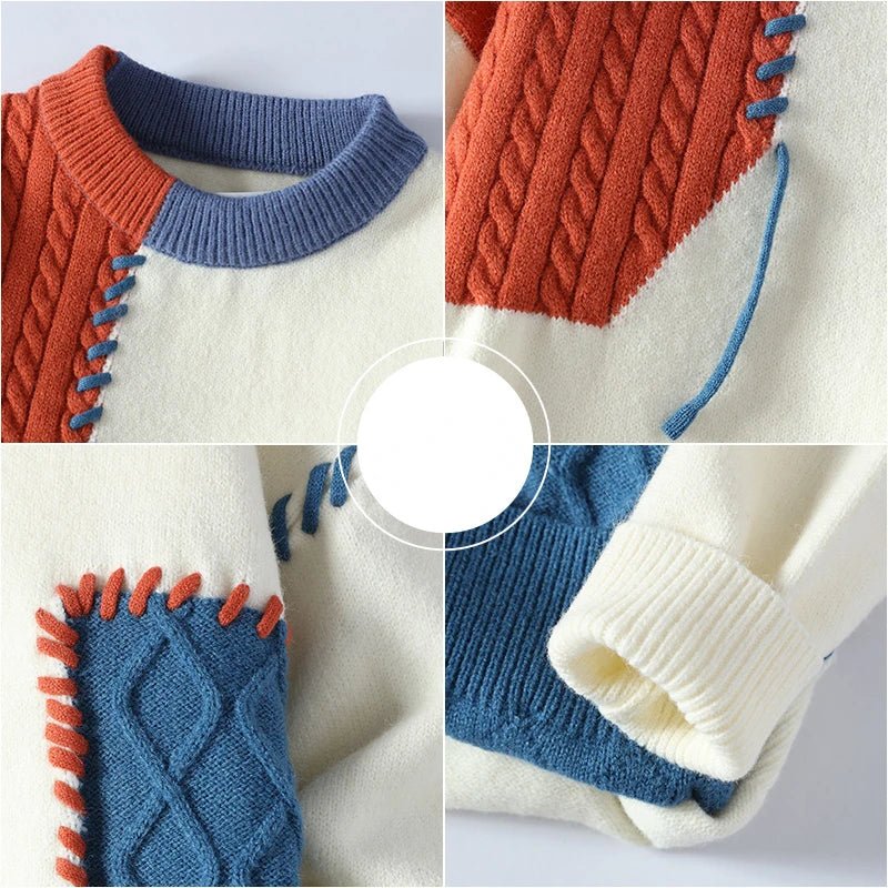 Kassim | Pull en Tricot Color Block pour Homme - Image 5