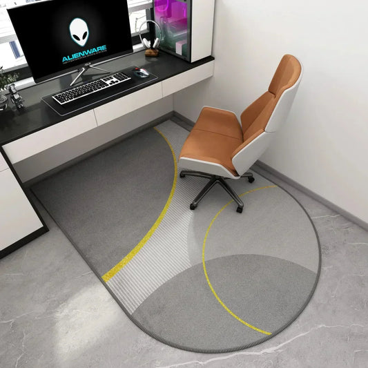 Winnie Geometrisk Kontorstolsmåtte – Blød Vaskbar Skridsikker Design