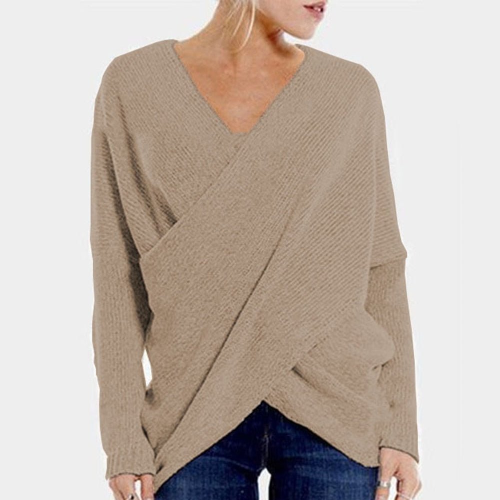 Eva | Pull Femme Cache-Cœur Col V Manches Longues - Image 6