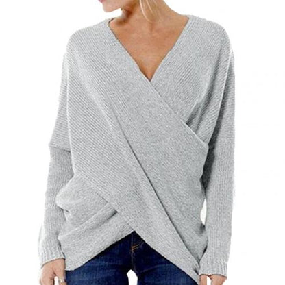 Eva | Pull Femme Cache-Cœur Col V Manches Longues - Image 3