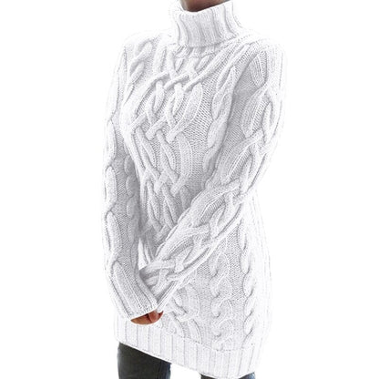Sophie | Robe Pull Femme Col Roulé Tricot Côtelé - Image 3