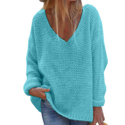 Jasmine | Pull ample à col en V pour femme - Image 4